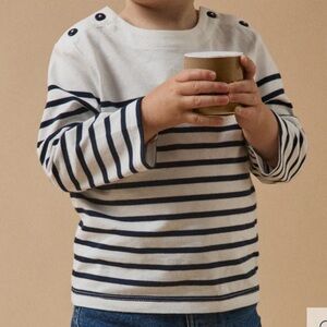 CYRILLUS BABY'S ORGANIC COTTON SAILOR-STRIPE TOP